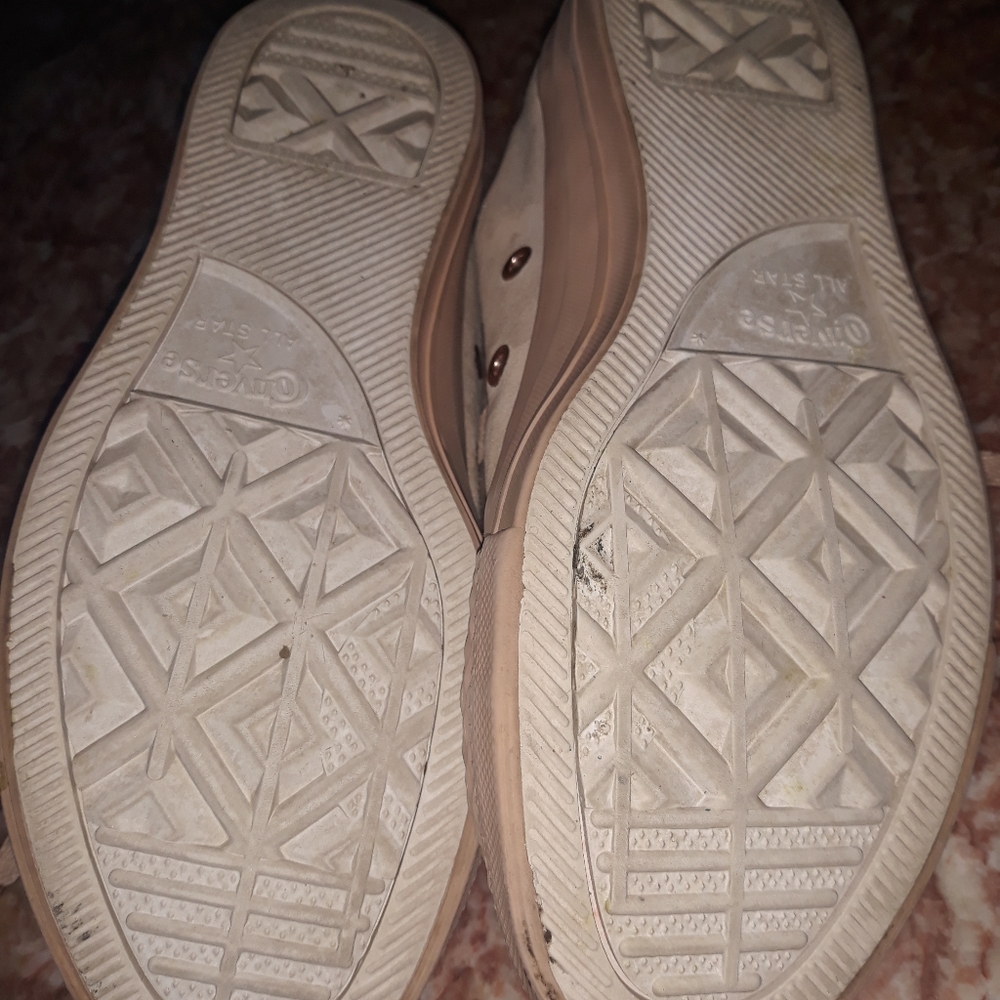 Converse ALL STAR Rose Gold Suede Low Tops - Picture 3 of 8